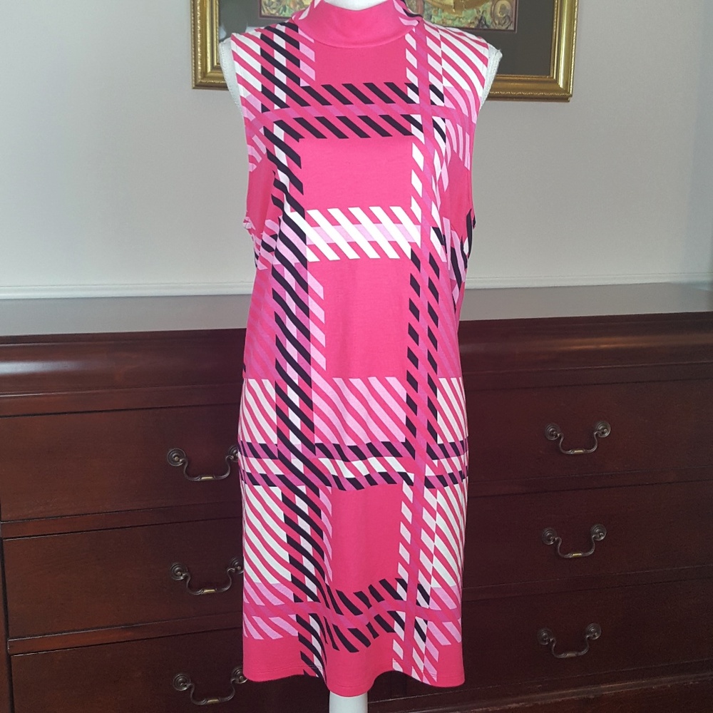 Crown & Ivy Pink Mod Shift Dress Size XL Petite
